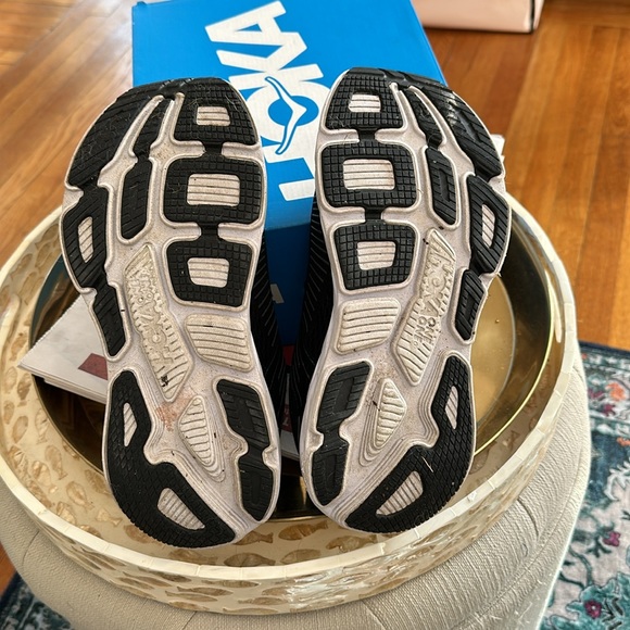 Black and White Hoka One One Sneakers-Size 7.5 - Picture 3 of 5